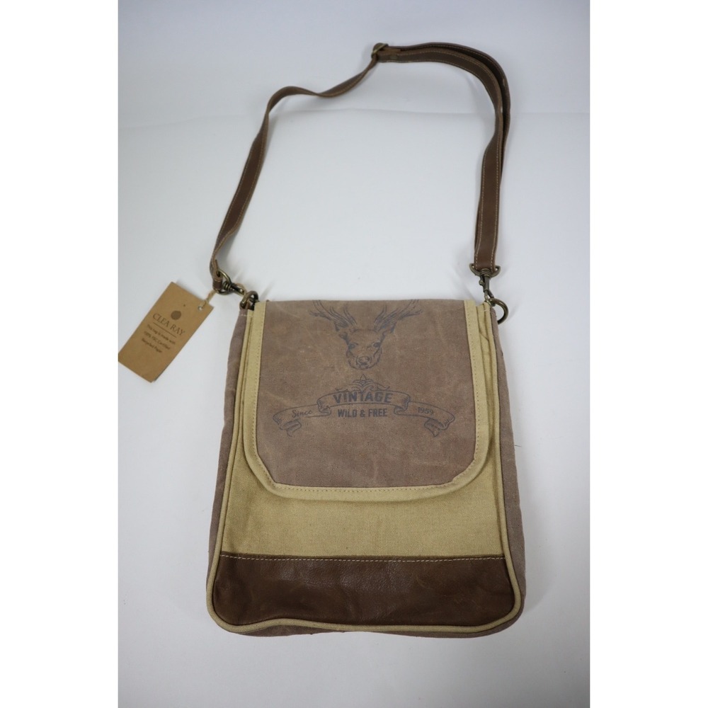 Clea Ray Women's Vintage Wild and Free Deer‎ Crossbody Bag